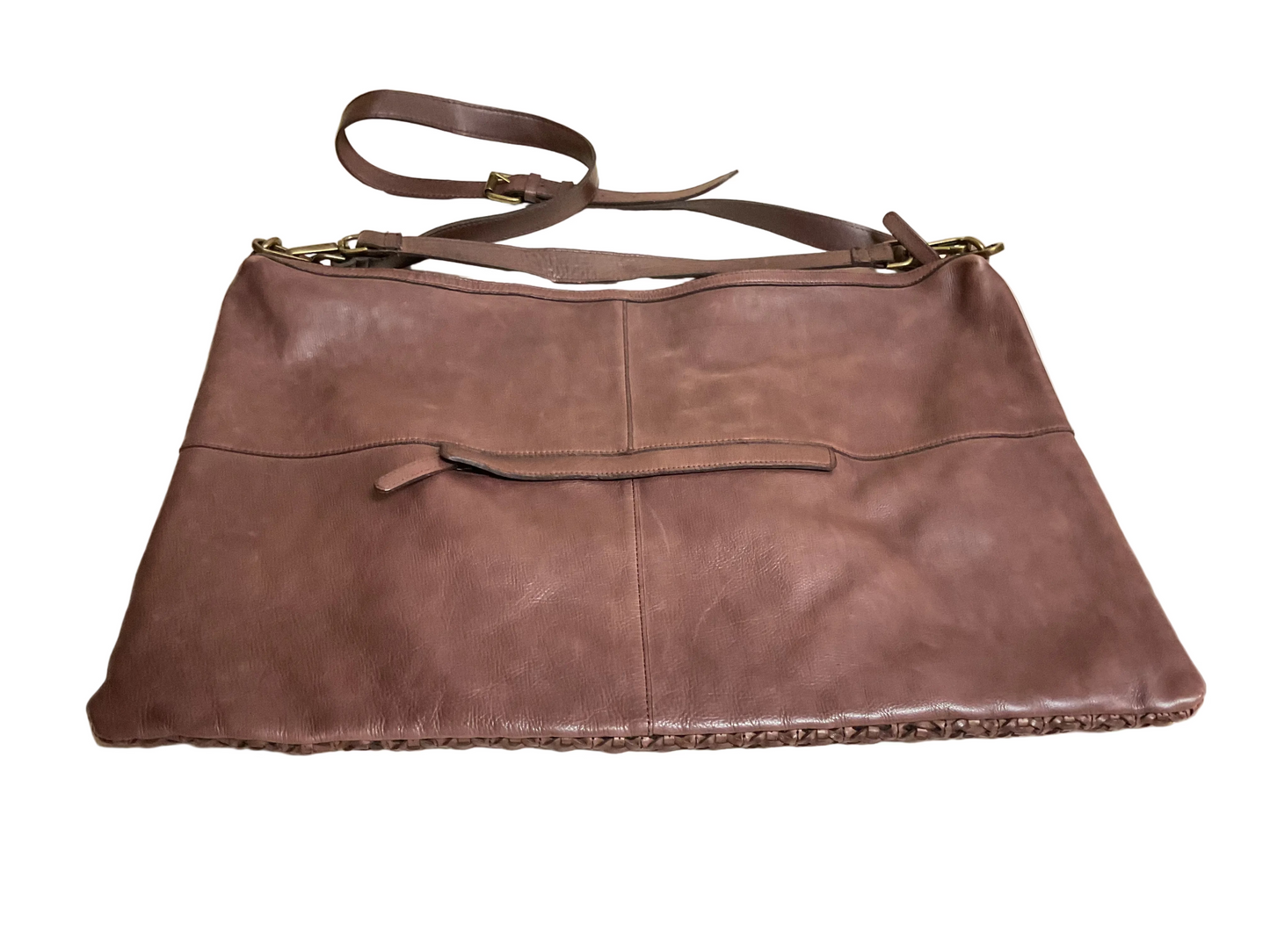 Handbag Leather By Cmc In Brown, Size:Small