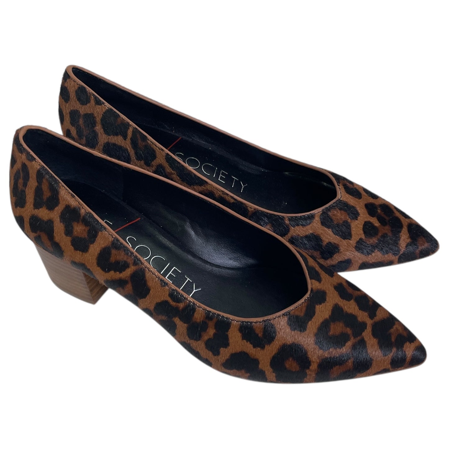 Shoes Heels Block By Sole Society In Animal Print, Size:6.5