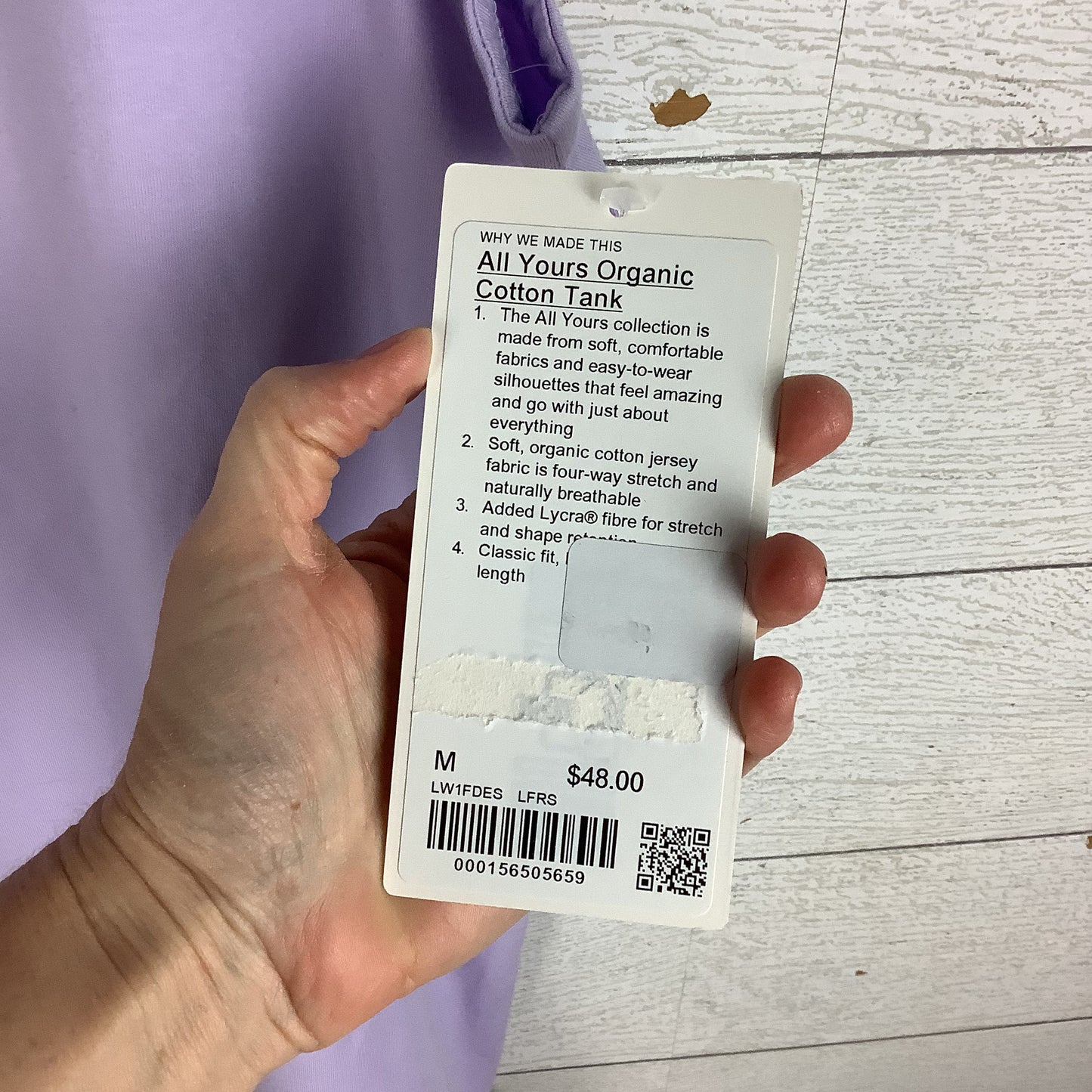 Athletic Tank Top By Lululemon In Purple, Size: M