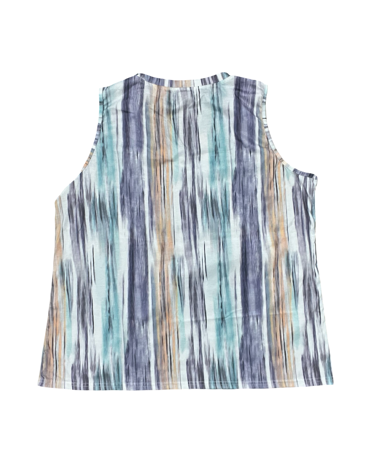 Top Sleeveless By Clothes Mentor In Purple & White, Size:1X