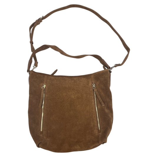 Handbag Leather By Clothes Mentor In Brown, Size:Medium