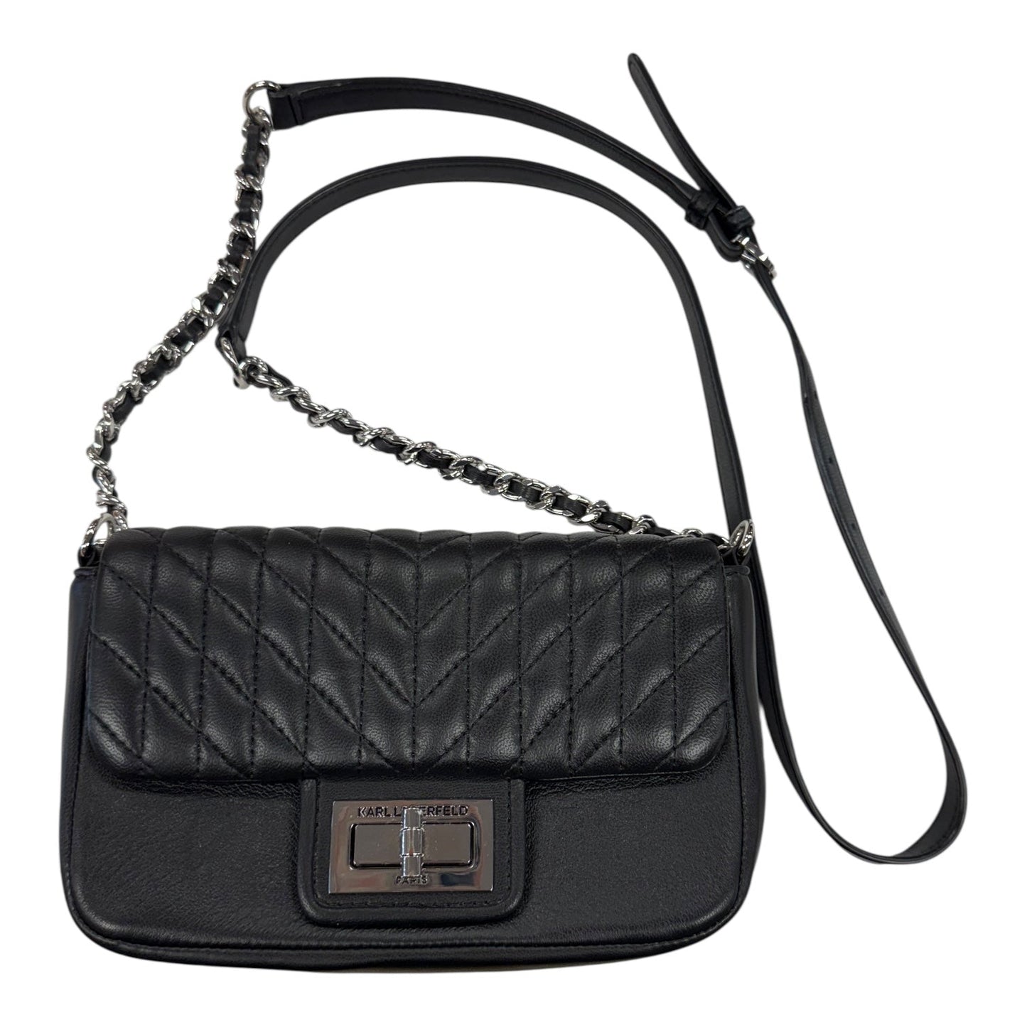 Crossbody Designer By Karl Lagerfeld In Black, Size:Small