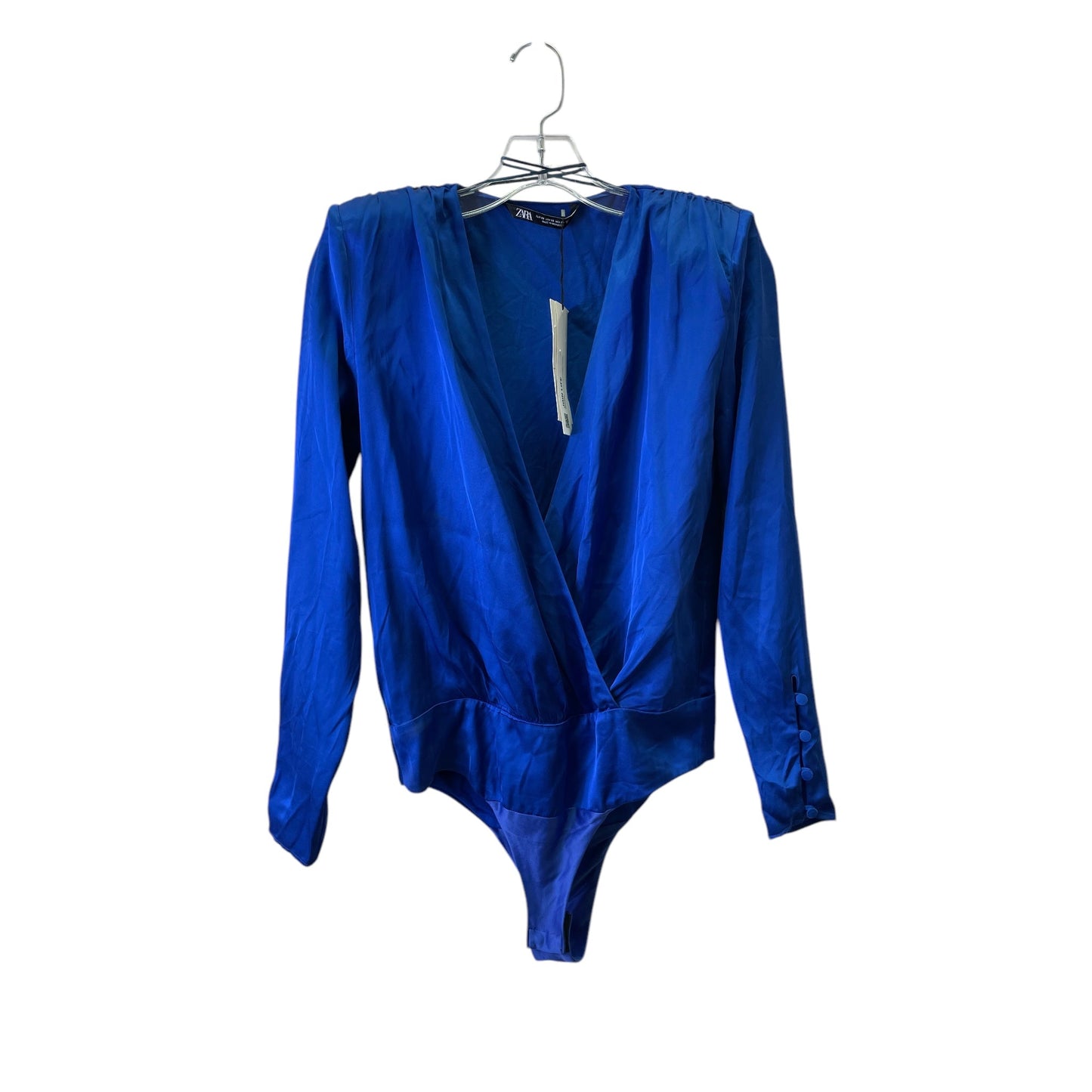 Bodysuit By Zara In Blue, Size:Xs
