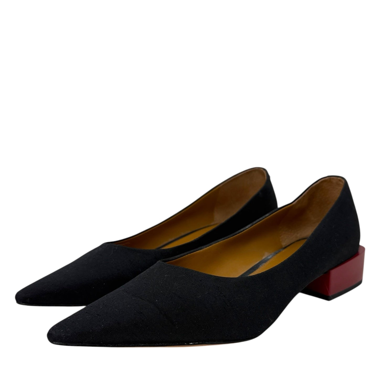 Cheryl Block Heel Pumps By J Mclaughlin In Black & Red, Size: 7