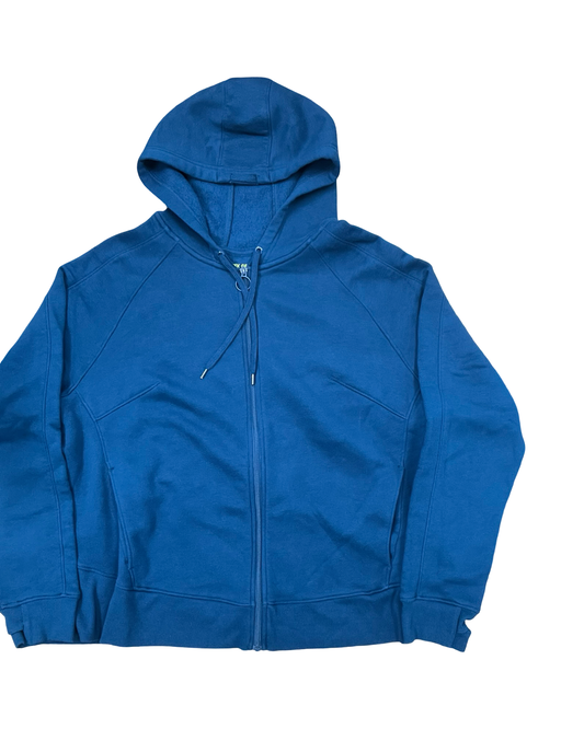 Jacket Fleece By Tek Gear In Teal, Size:2X