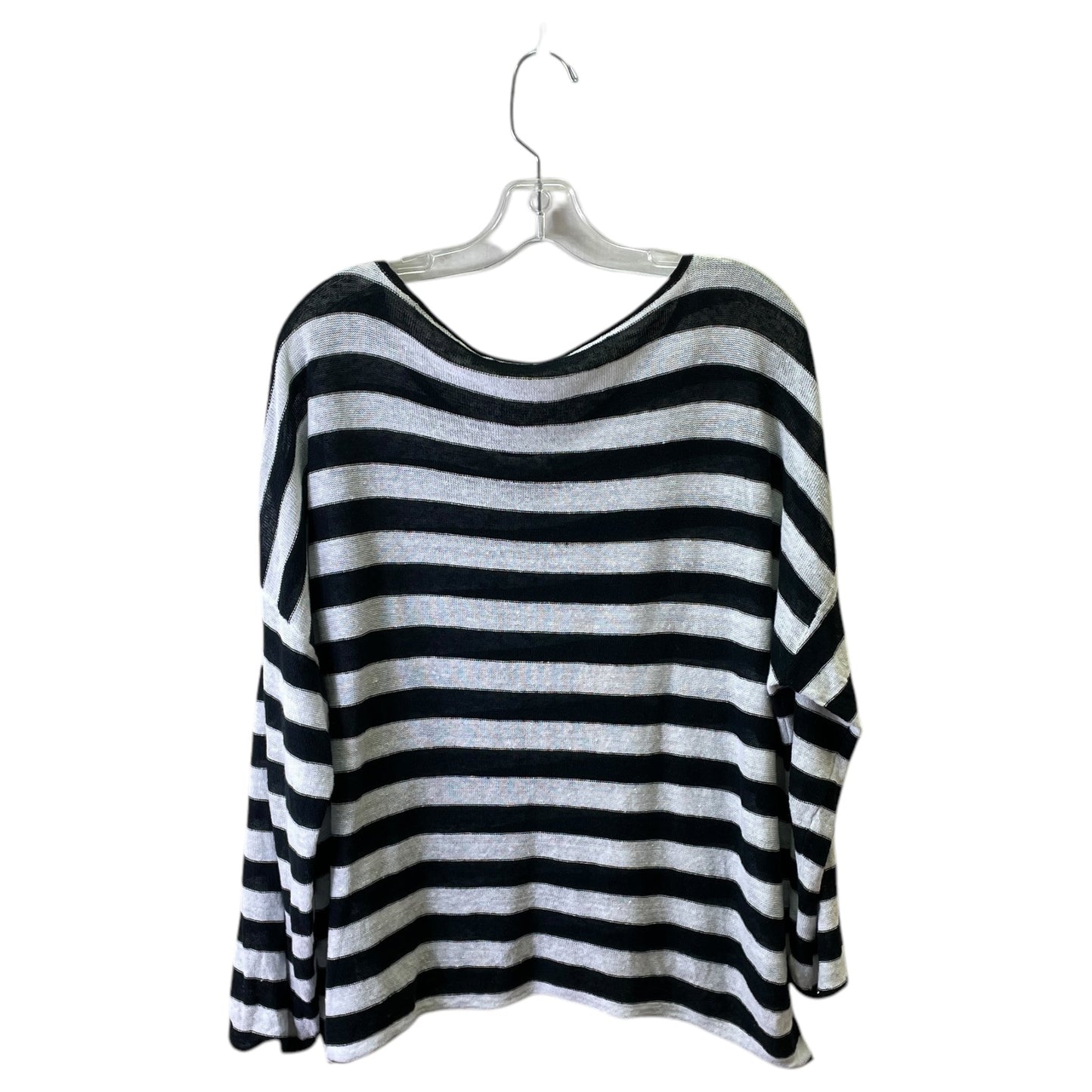 Top Ls Basic By Eileen Fisher In Black & White, Size:L