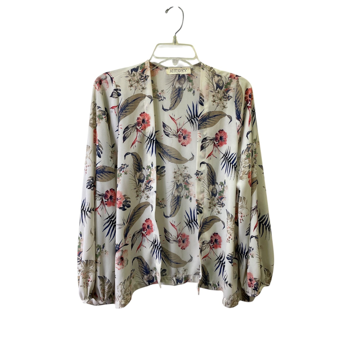 CARDIGAN by AUDREY In CREAM & GREEN, Size: S