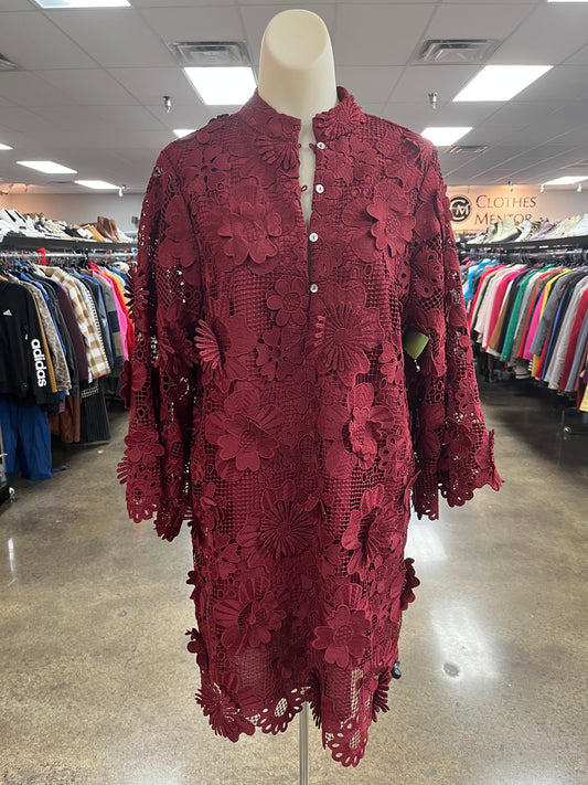 Dress Casual Short By J.Marie In Maroon, Size:S