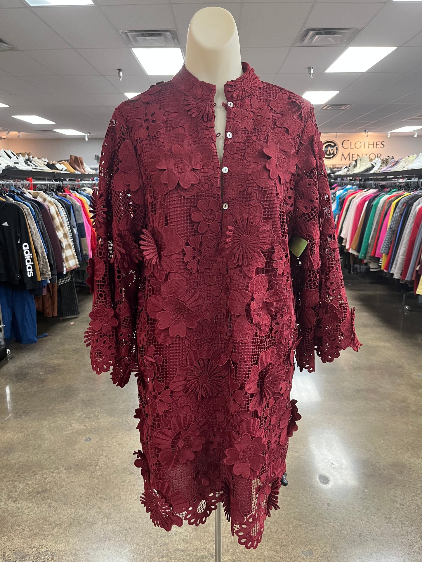 Dress Casual Short By J.Marie In Maroon, Size:S