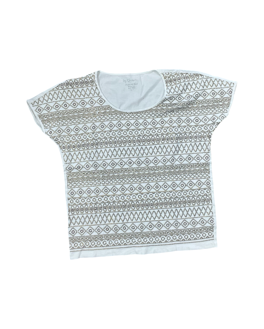Top Ss By Chicos In Cream, Size:Xl