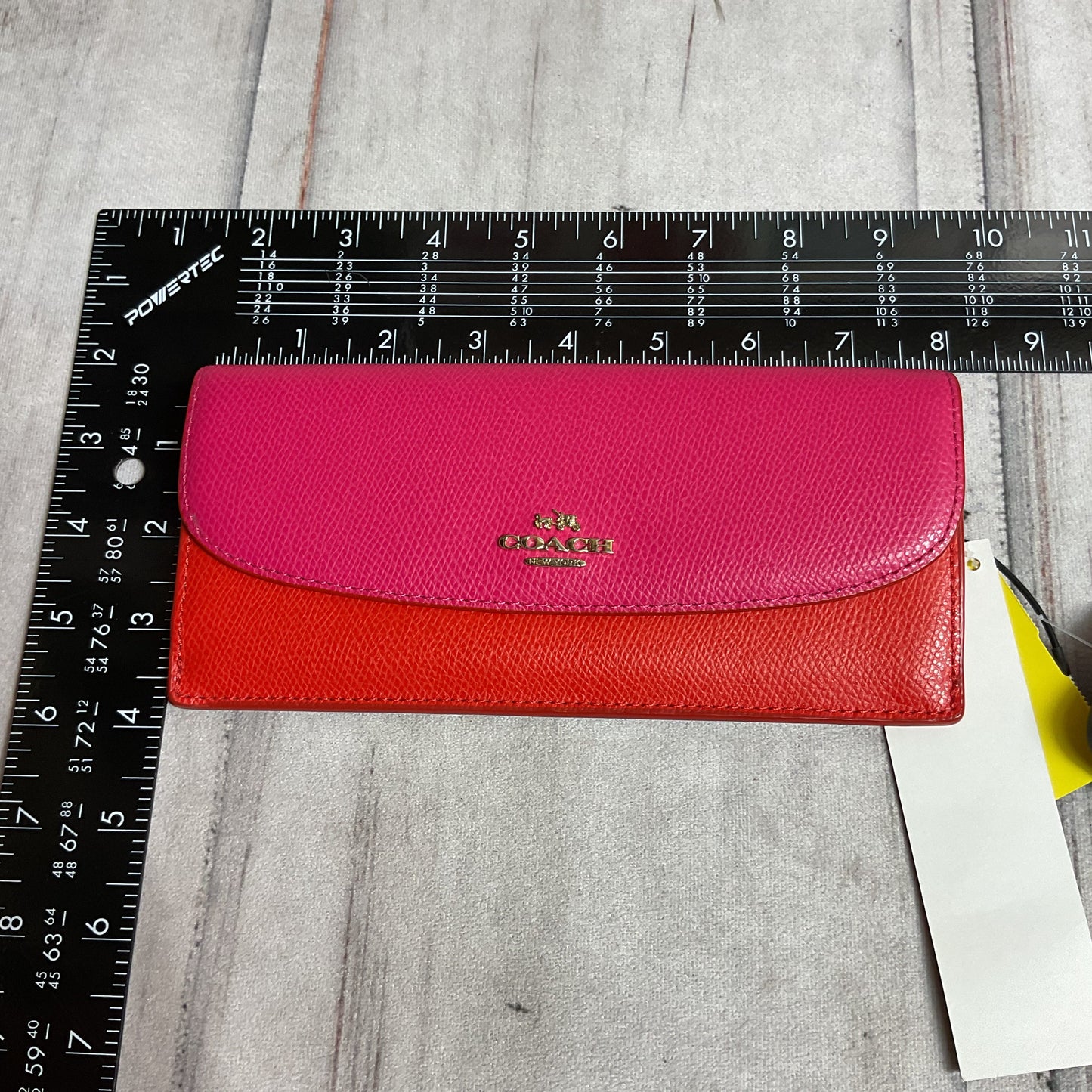 Wallet Designer By Coach In Pink & Red, Size:Medium