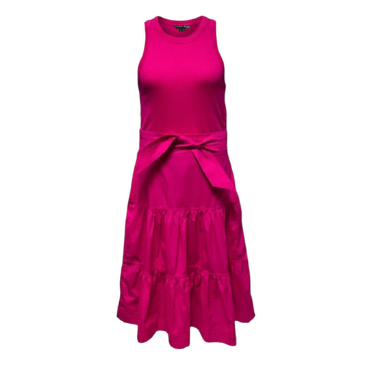 Austyn Tiered Midi Dress By Veronica Beard In Fuchsia, Size: M