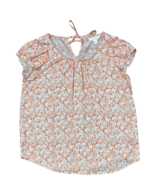 Top Ss By Lc Lauren Conrad In Orange & White, Size:Xs