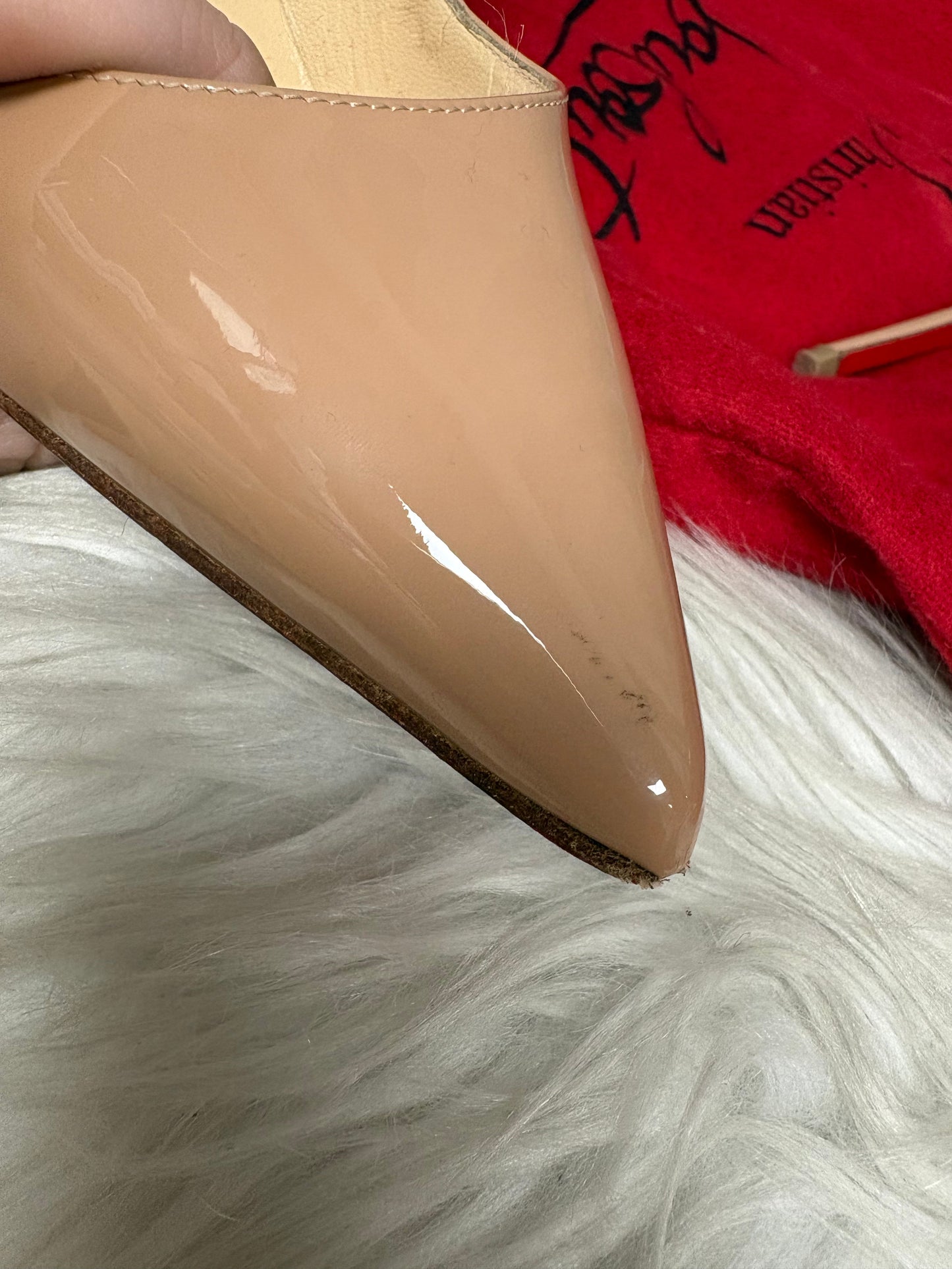 Shoes Luxury Designer By Christian Louboutin In Red & Tan, Size: 8