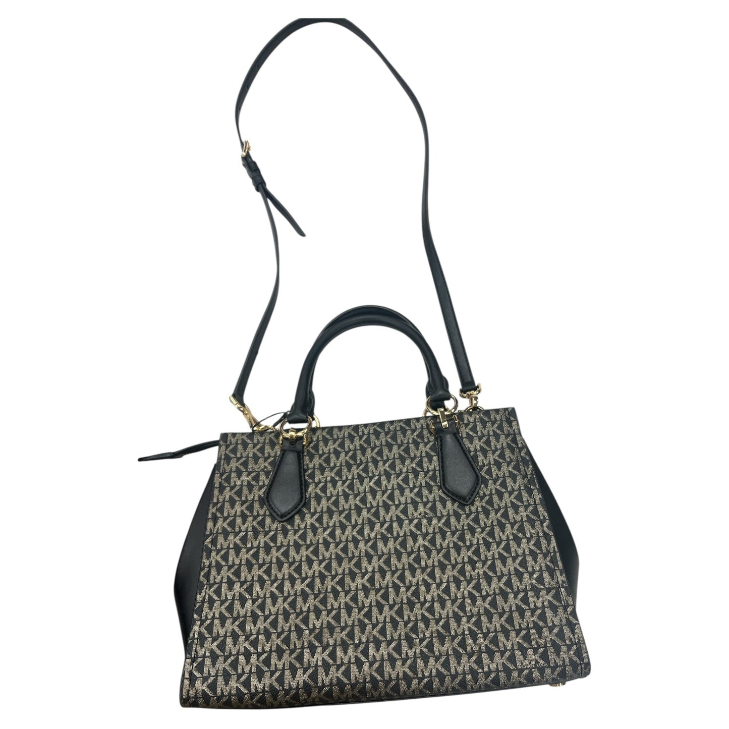 Handbag Designer By Michael Kors In Black & Brown, Size:Medium