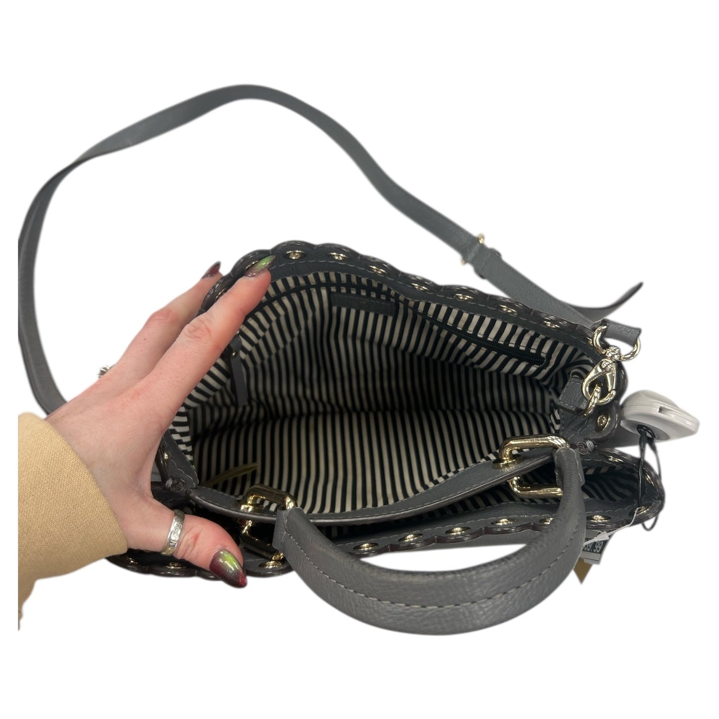 Handbag Designer By Kate Spade In Grey, Size:Medium