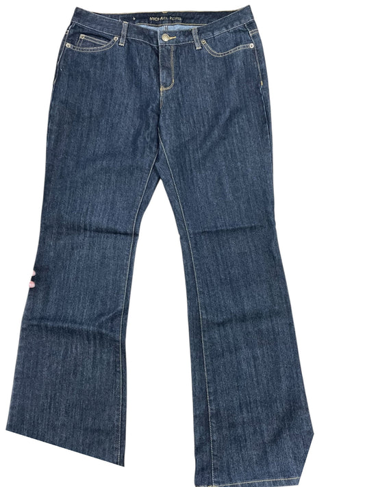 Jeans Boot Cut By Michael By Michael Kors In Blue Denim, Size:10