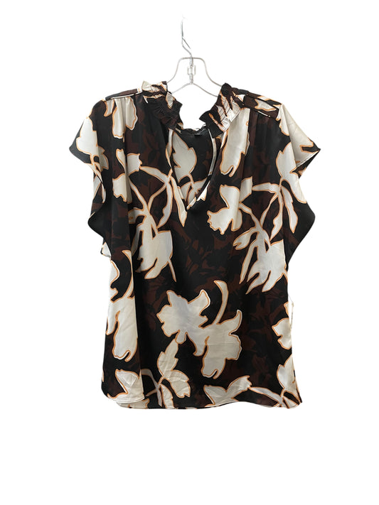 Blouse Sleeveless By White House Black Market In Black & Brown, Size:L