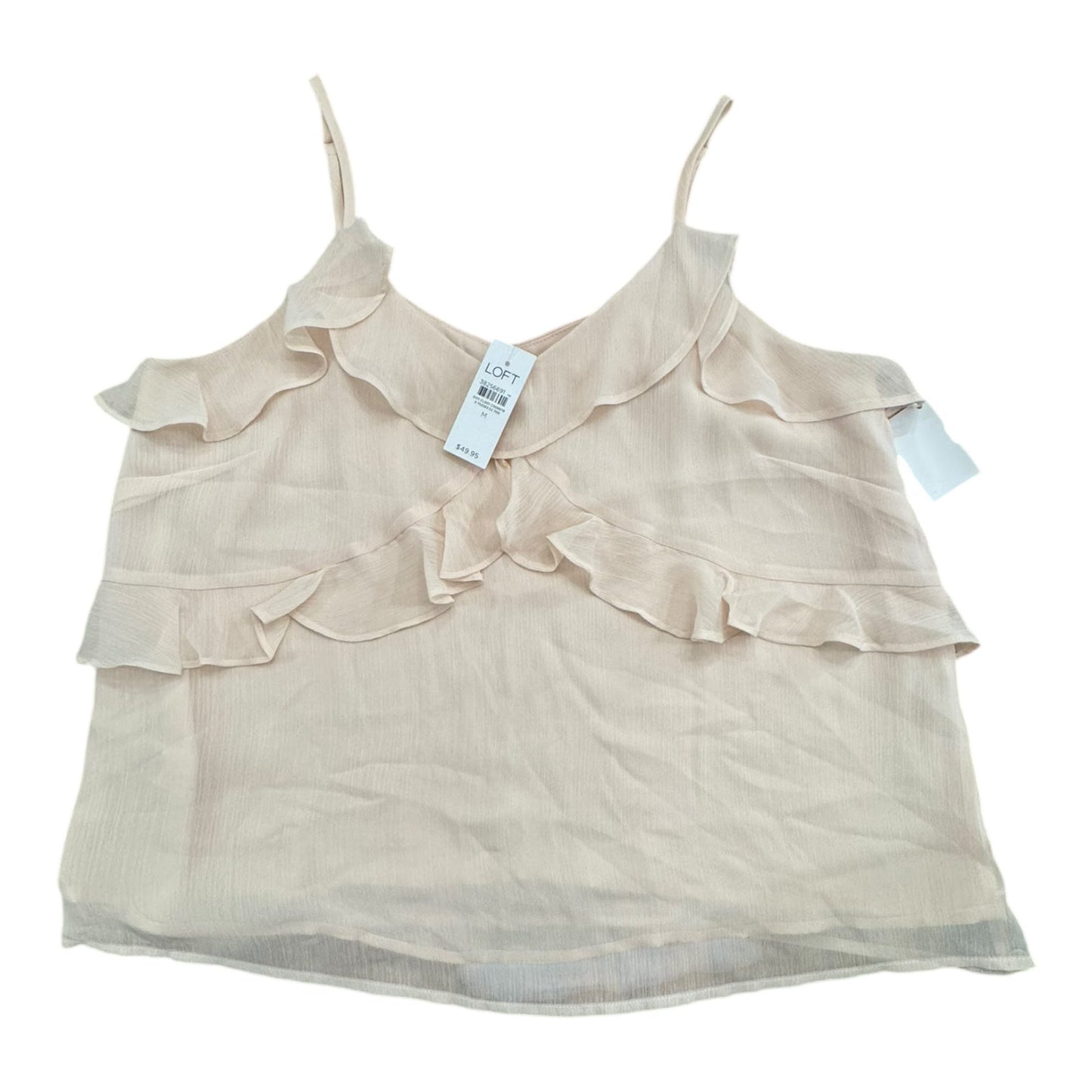 Top Sleeveless By Loft In Pink, Size:M