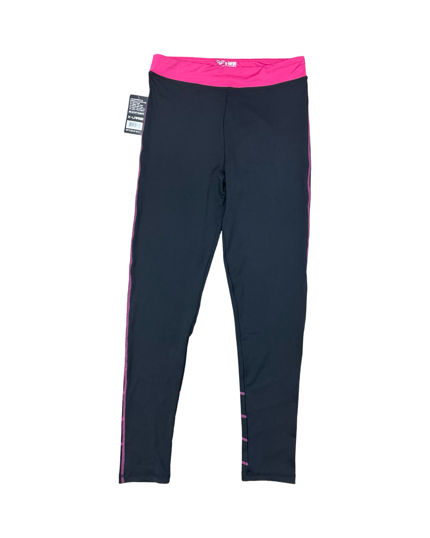 Athletic Pants By Clothes Mentor In Black & Pink, Size:Xl