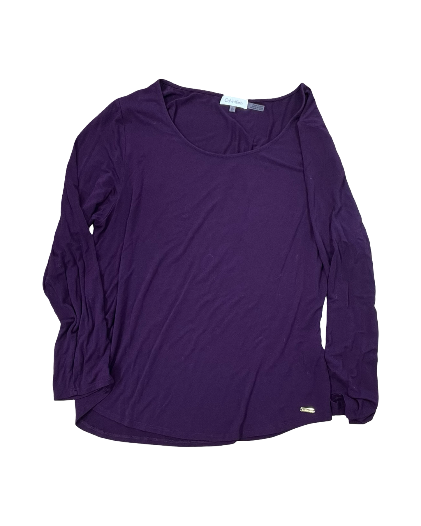 Top Ls By Calvin Klein In Purple, Size:Xl