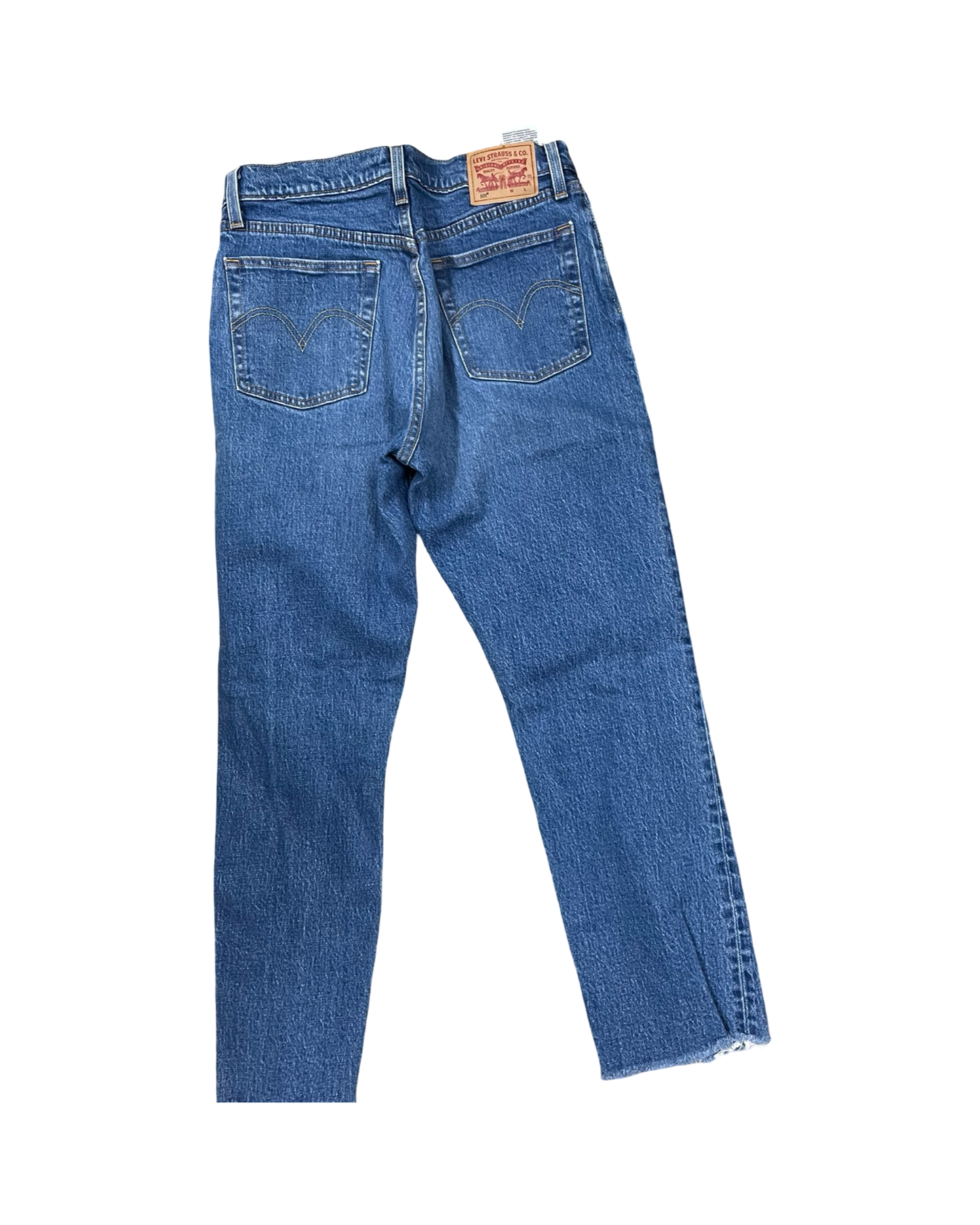 Jeans Cropped By Levis In Blue Denim, Size:6