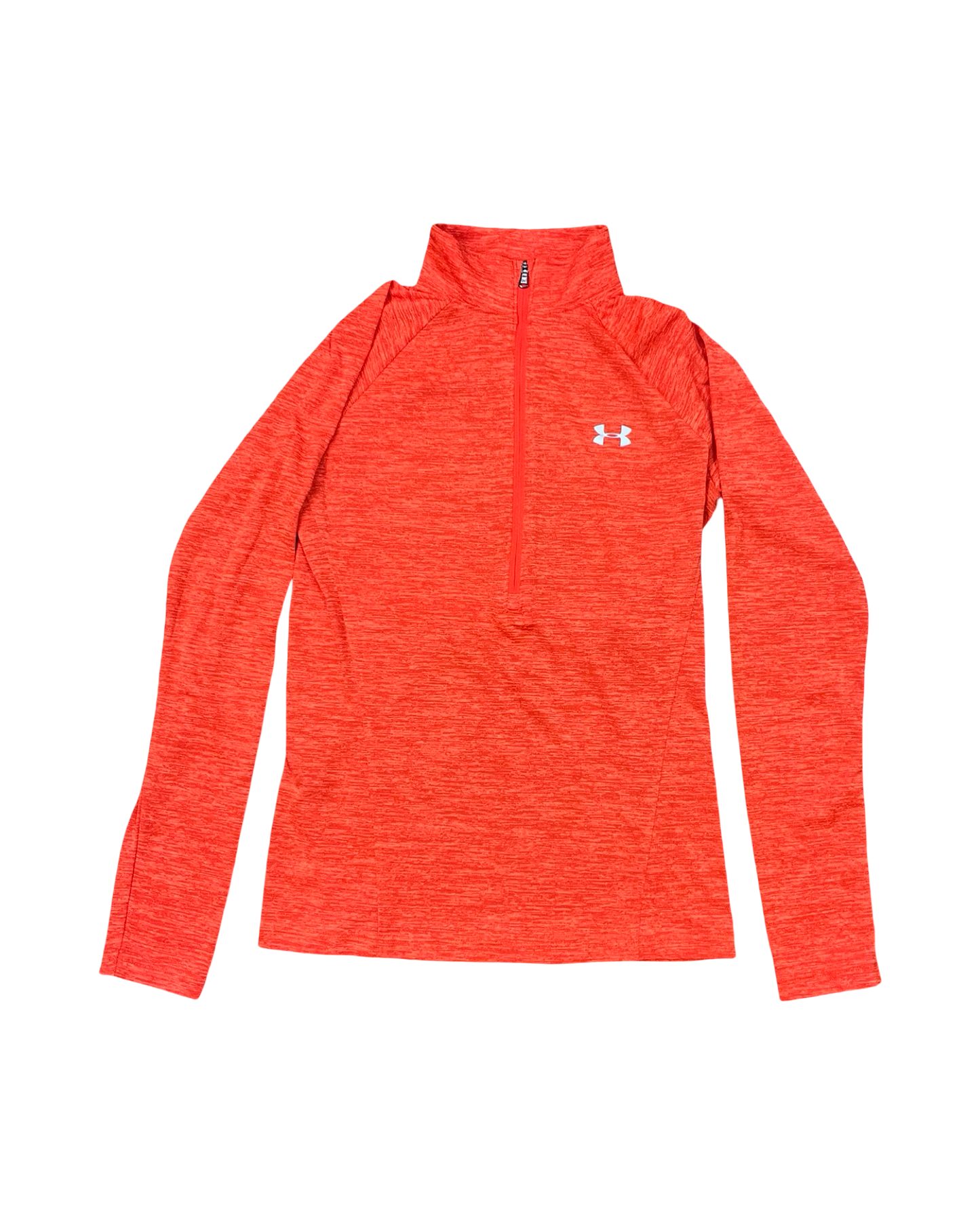 Athletic Top Ls Collar By Under Armour In Orange, Size:S