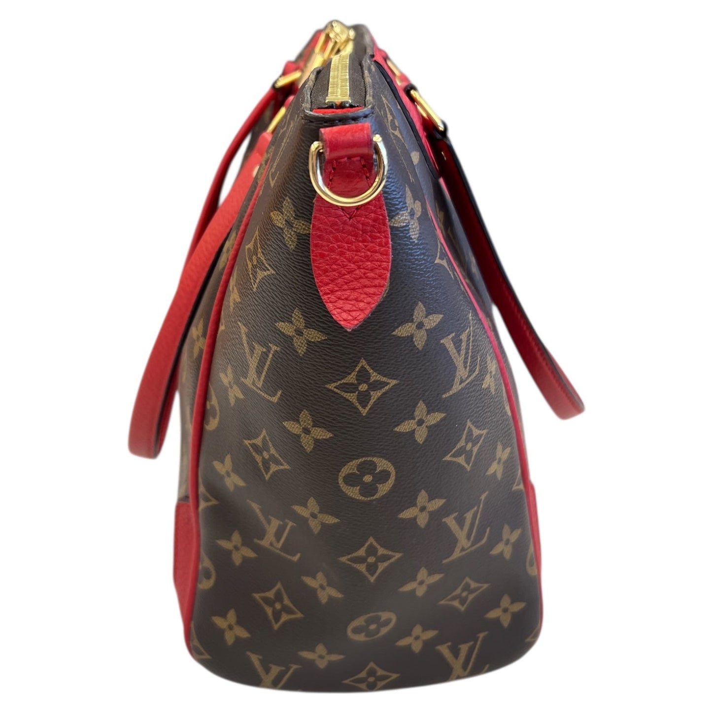 Handbag Luxury Designer By Louis Vuitton In Brown, Size:Large