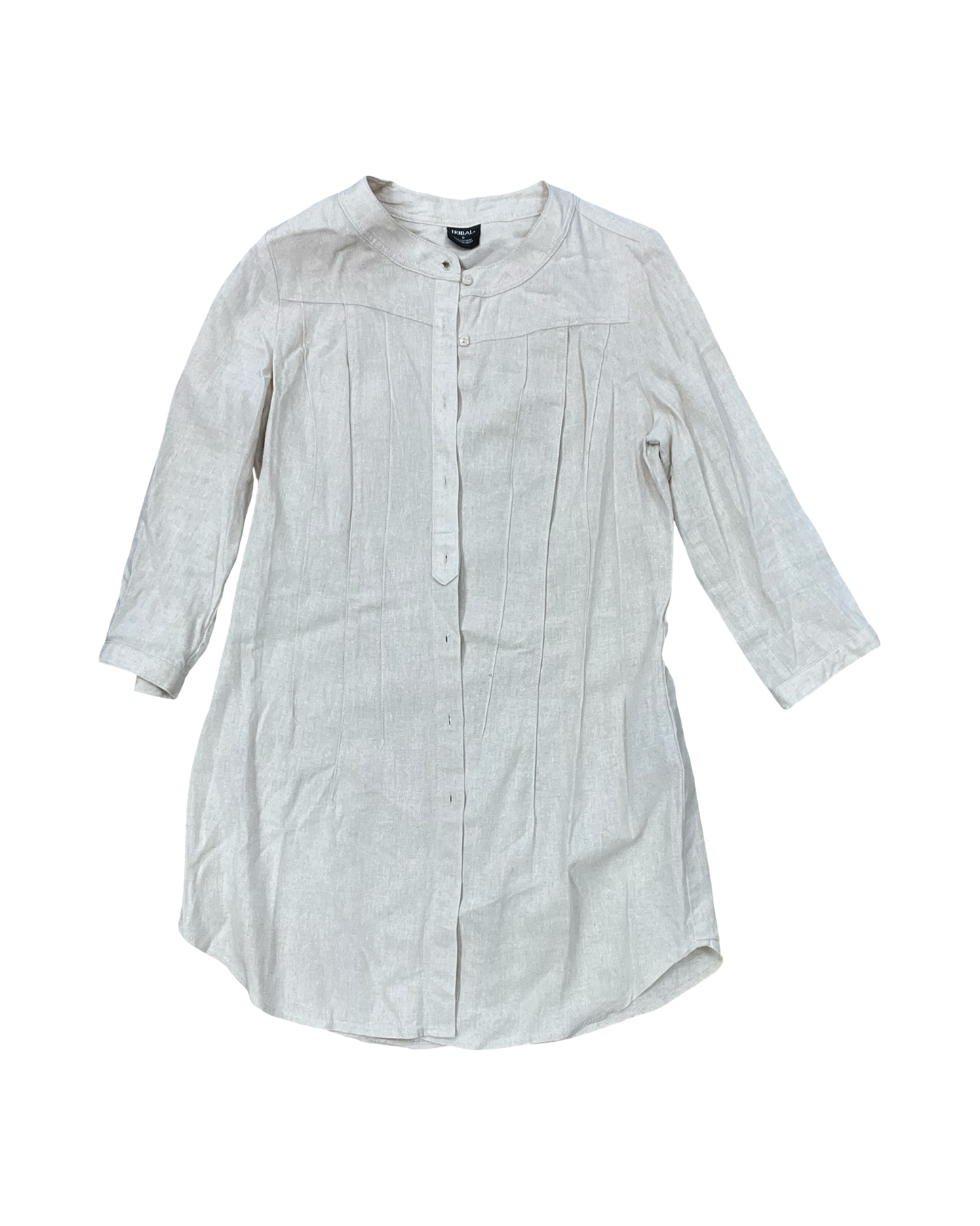 Tunic 3/4 Sleeve By Tribal In Cream, Size:S