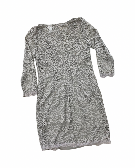 Dress Party Midi By Clothes Mentor In Tan, Size:M