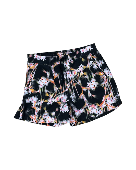 Shorts By Tangerine In Black & Orange, Size:1X