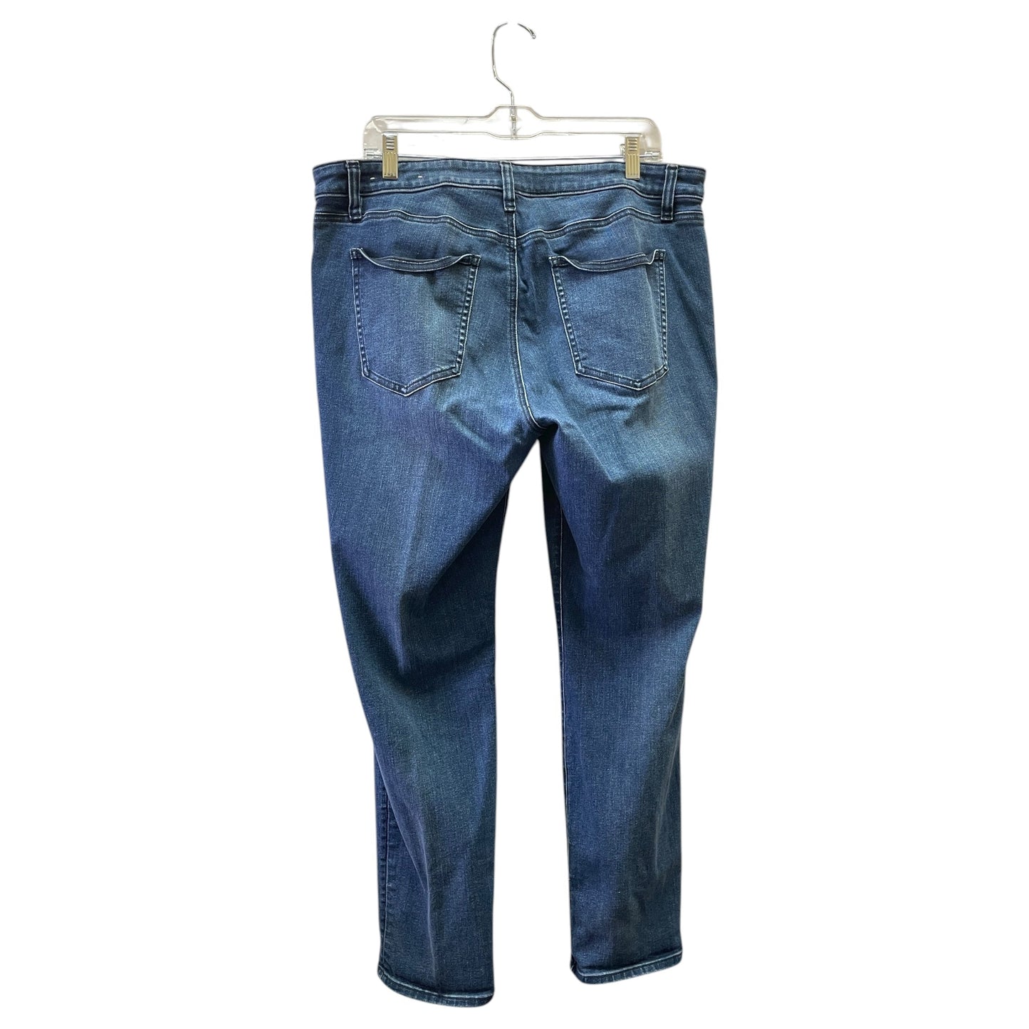 Jeans Straight By Ann Taylor In Blue Denim, Size:16