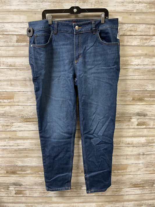 Jeans Straight By Lee In Blue Denim, Size:18
