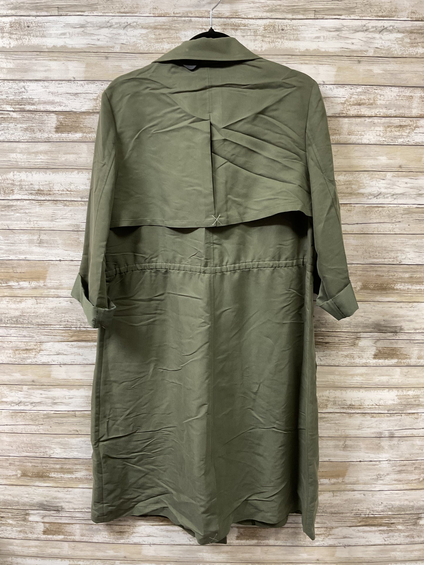Coat Trench Coat By Express In Green, Size:L