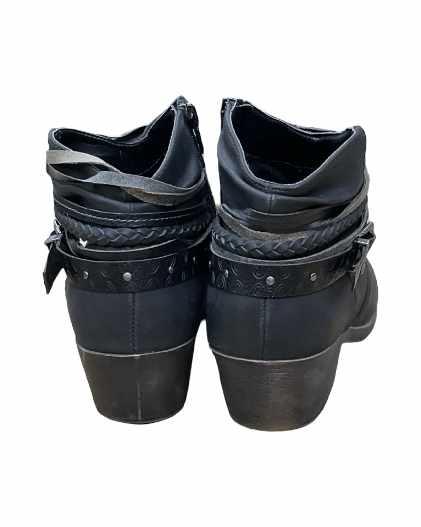 Boots Ankle Flats By Clothes Mentor In Black, Size:9.5