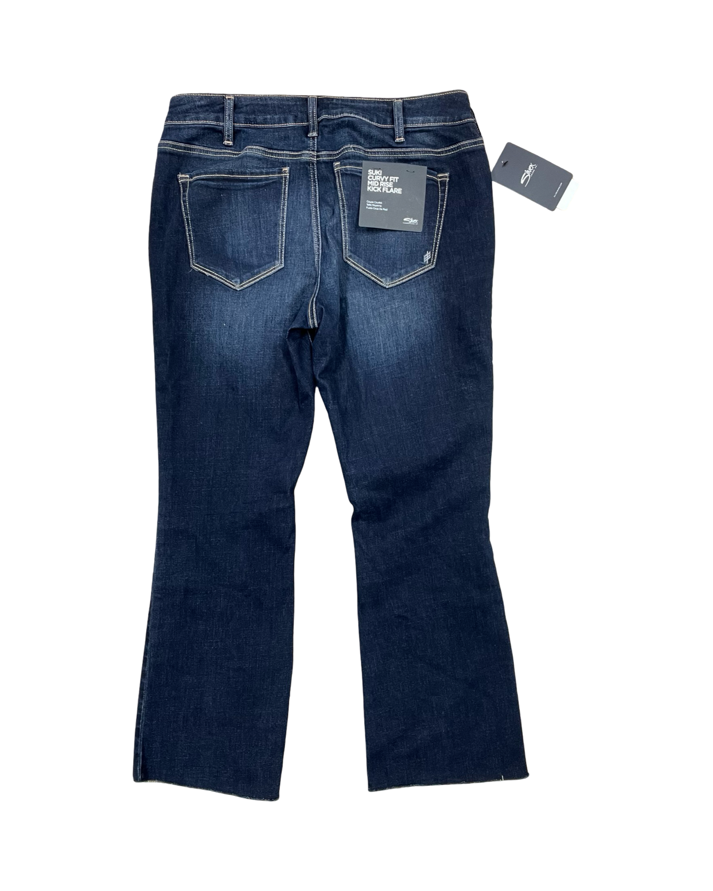 Jeans Flared By Silver In Blue Denim, Size:16