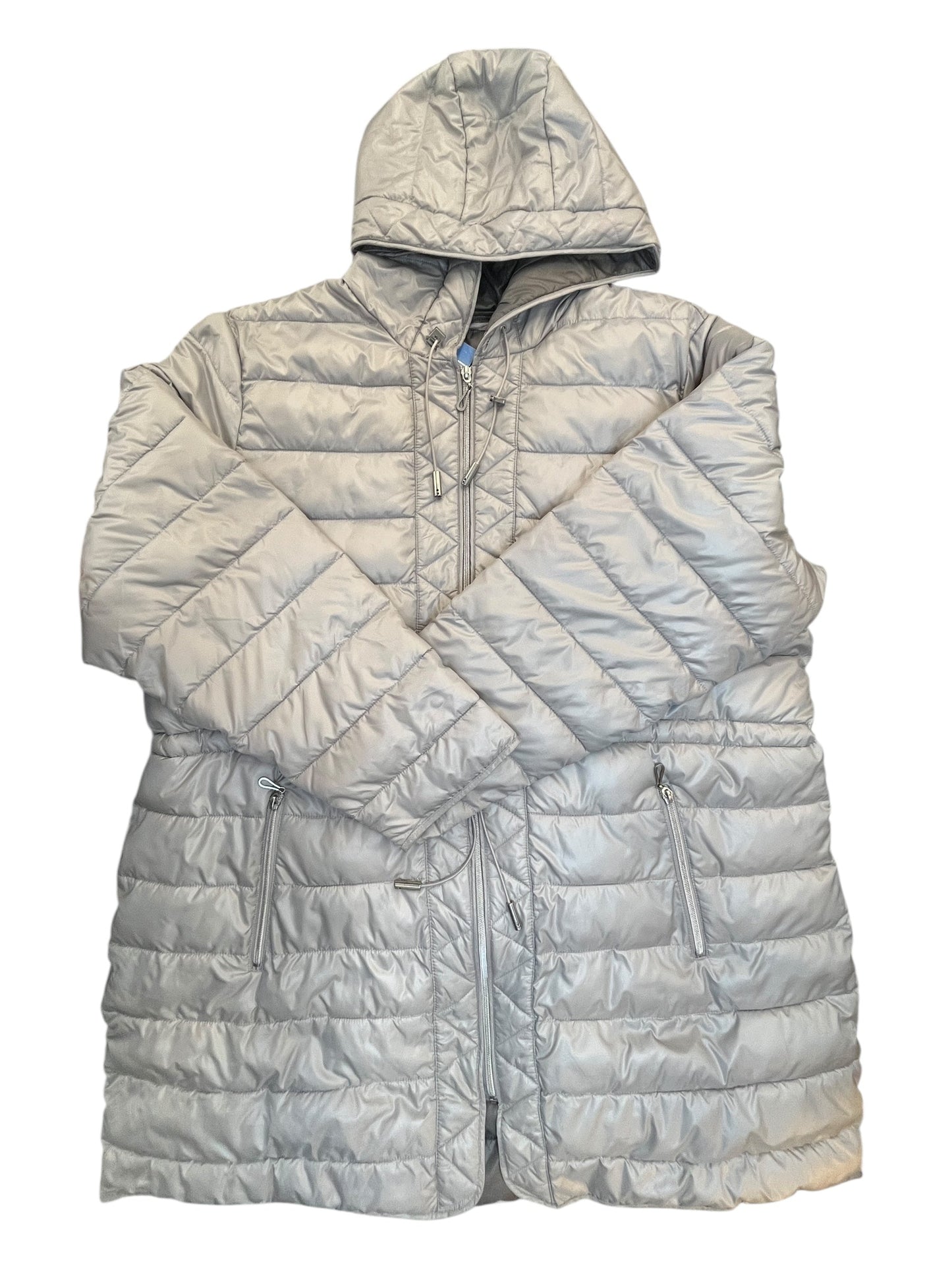 Coat Puffer & Quilted By Kenneth Cole In Grey, Size:2X