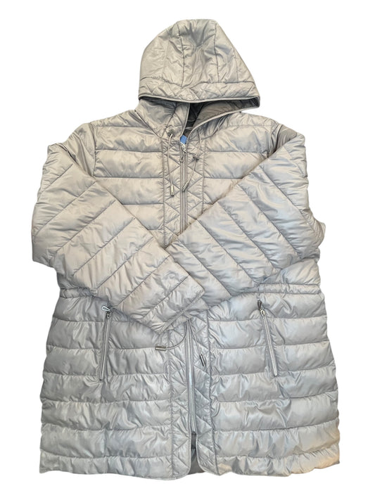 Coat Puffer & Quilted By Kenneth Cole In Grey, Size:2X