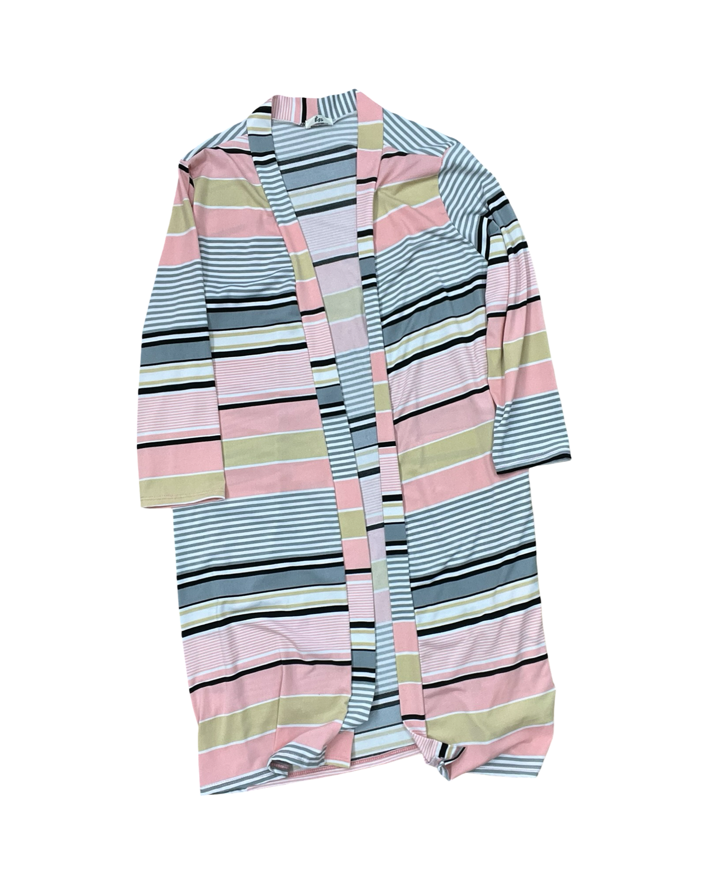 Cardigan By Clothes Mentor In Grey & Pink, Size:M