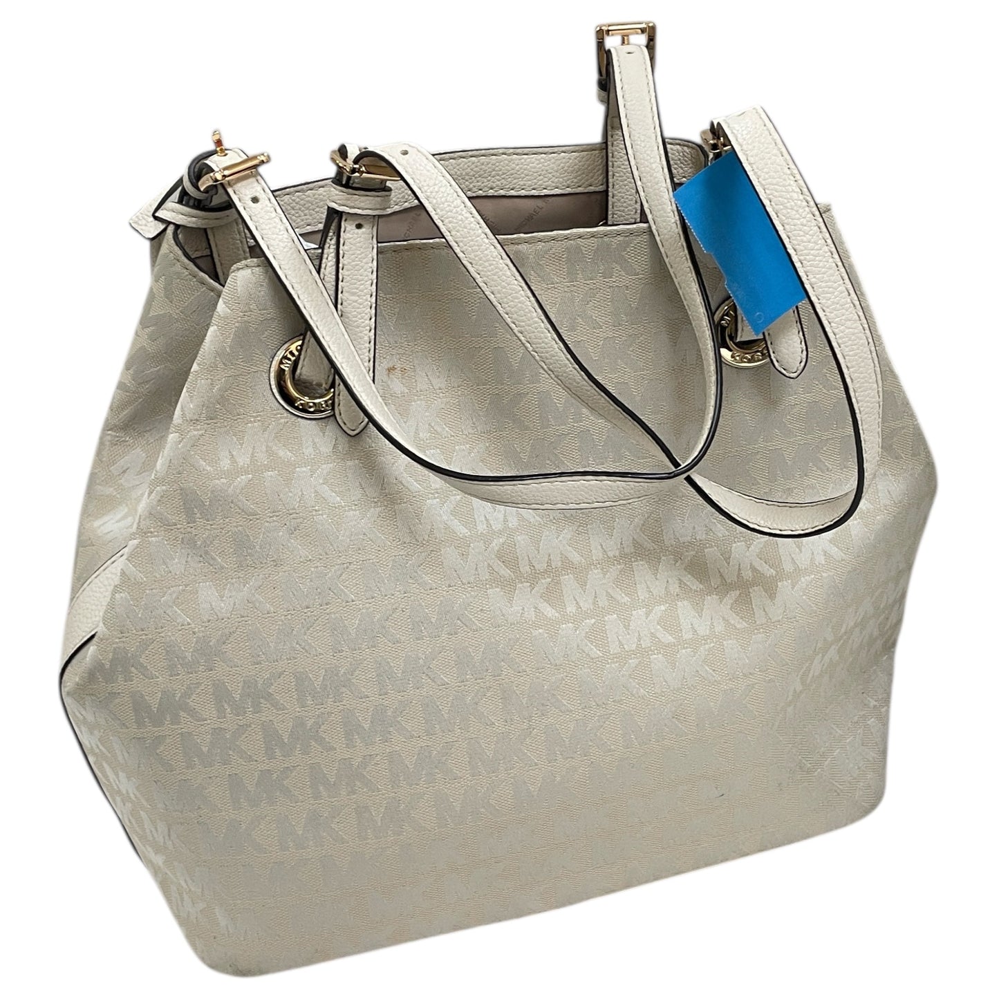 Handbag Designer By Michael Kors In Cream, Size:Large