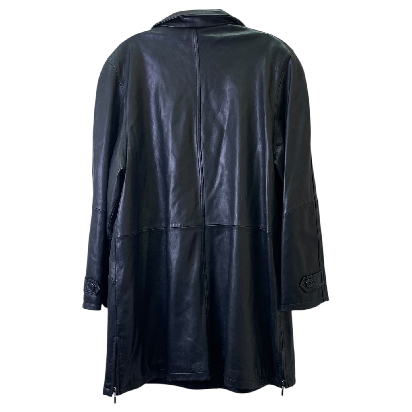 Jacket Leather By Gallery In Black, Size:Xl
