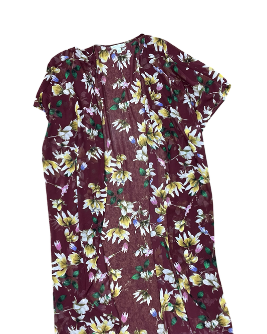 Cardigan By Boutique + In Purple & White, Size:3X