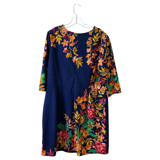 Dress Casual Short By London Times In Blue, Size:1X