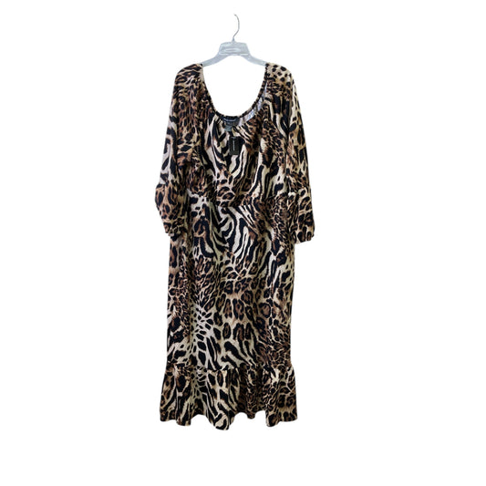 Dress Casual Maxi By Ashley Stewart In Animal Print, Size:3