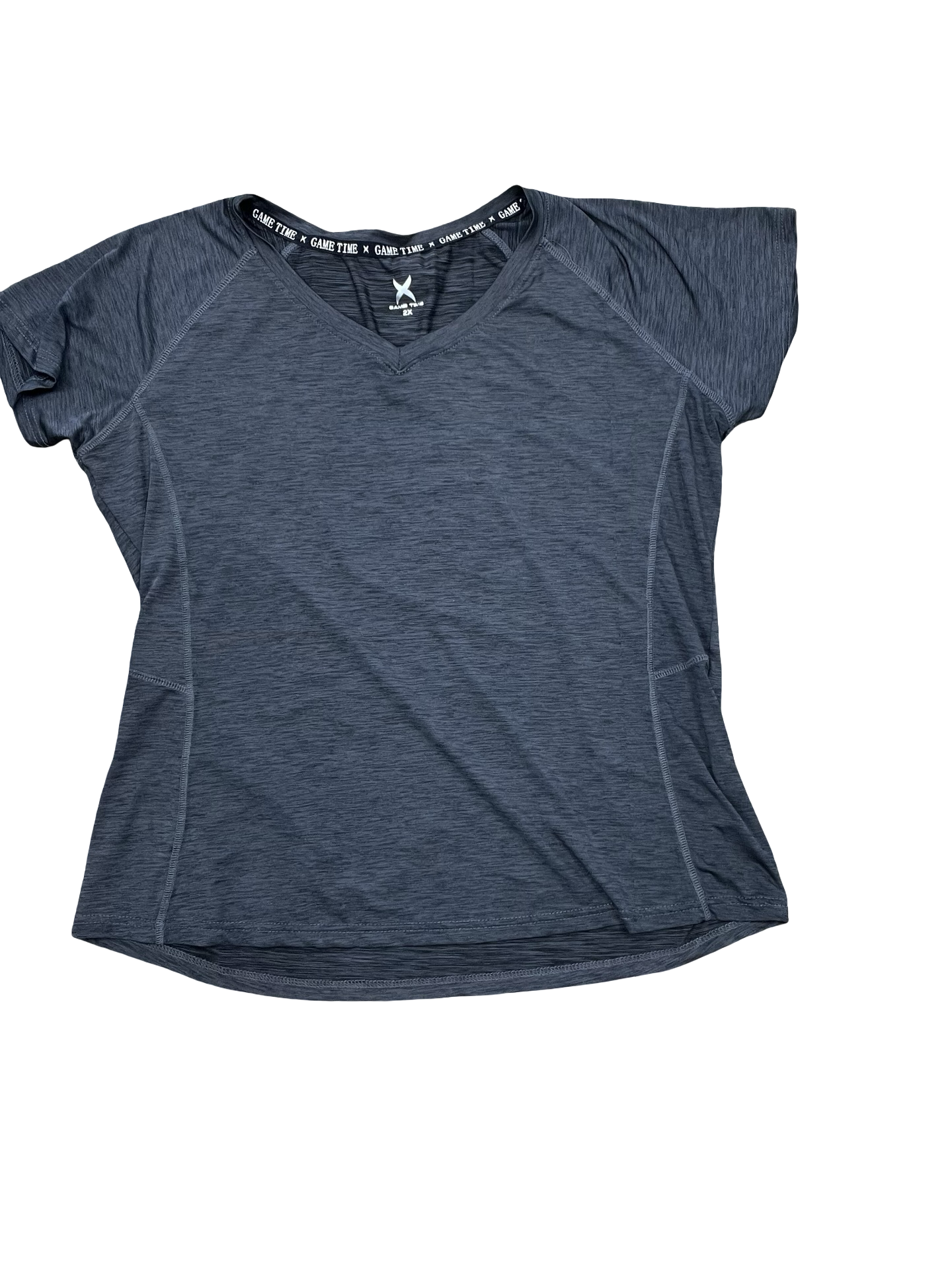 Top Ss By Clothes Mentor In Grey, Size:2X