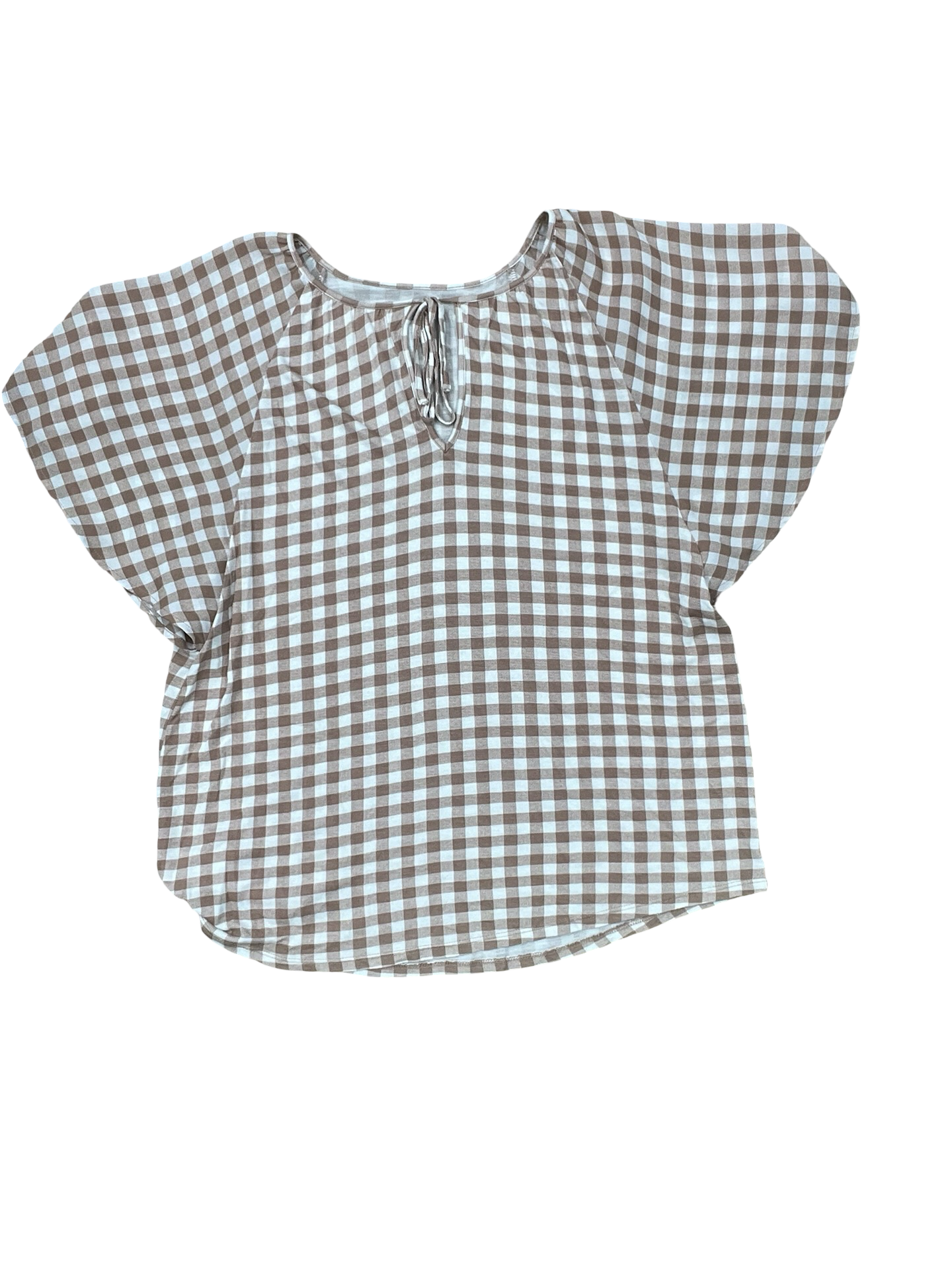 Top Ss By Loft In Tan & White, Size:L