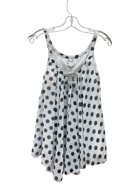Top Sleeveless By Papillion In Black & White, Size:S