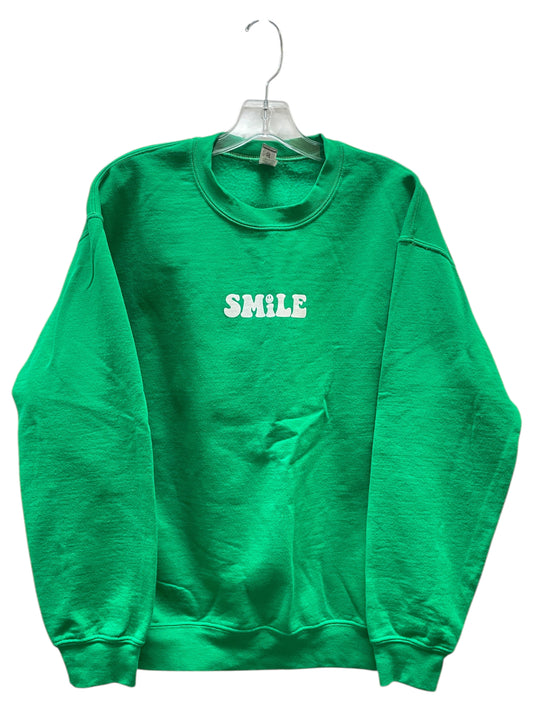Sweatshirt Crewneck By Gildan In Green, Size:M