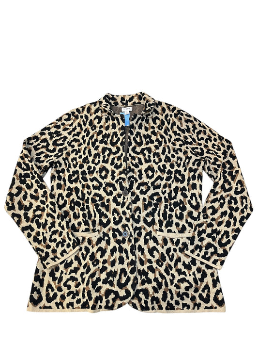 Cardigan By J. Crew In Leopard Print, Size:L