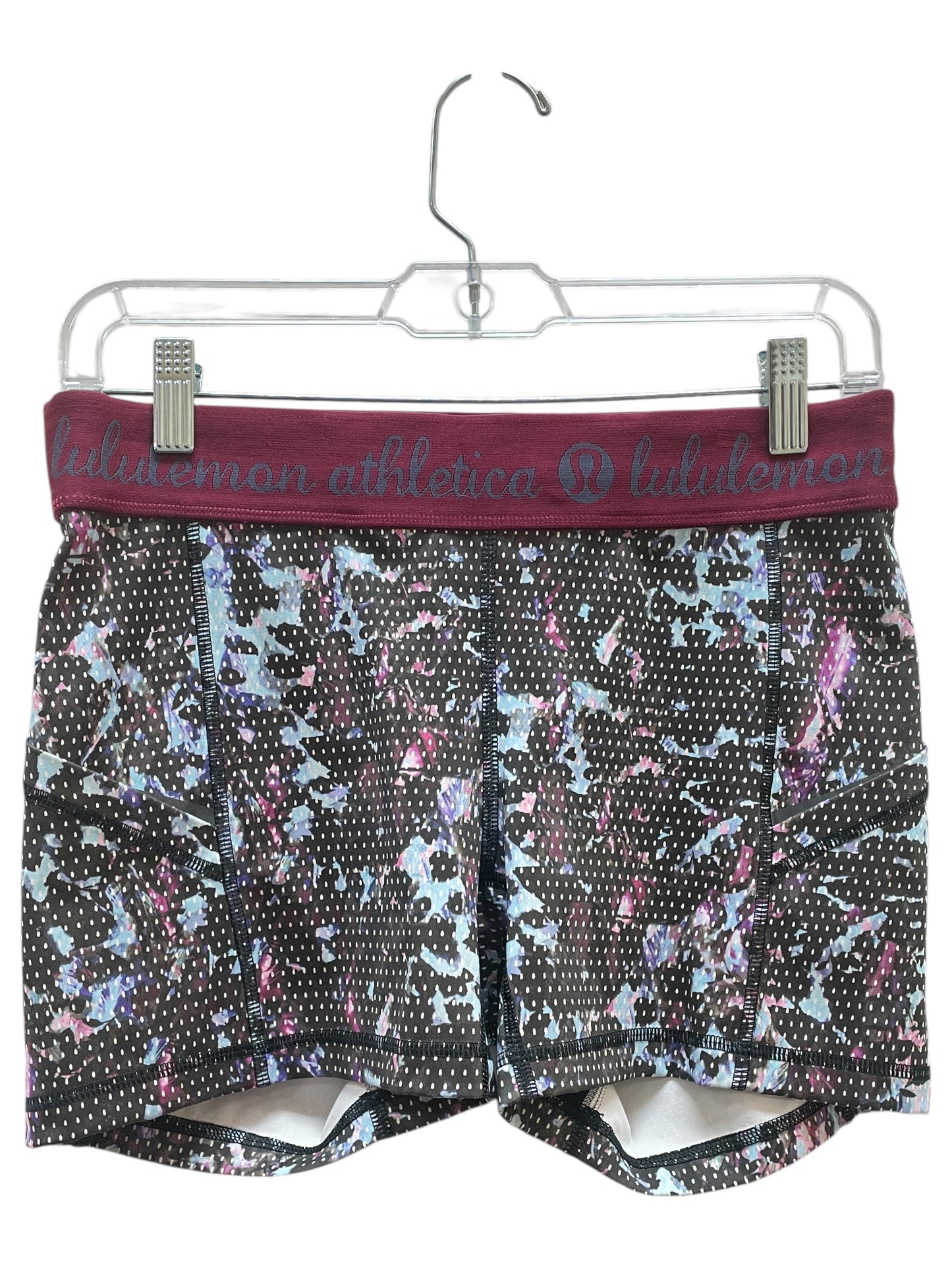 Athletic Shorts By Lululemon In Floral Print, Size:8